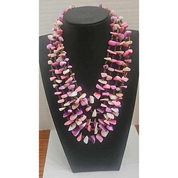 Vintage 5 tier necklace 0133 - Picture 2 of 5